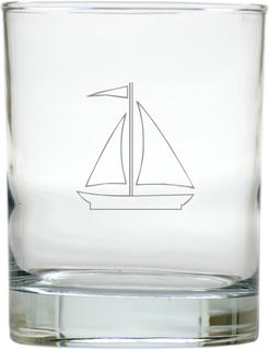 Carved Solutions Sailboat Set of 4 Double Old-Fashioned Glasses