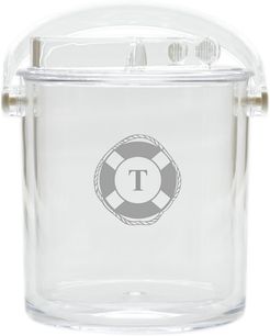 Carved Solutions Life Preserver Acrylic Personalized Ice Bucket with Tongs