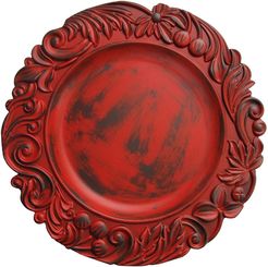 Jay Import Aristocrat Red Charger Plate