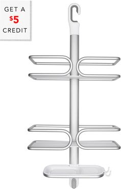 OXO Aluminum 3-Tier Shower Caddy with $5 Credit