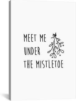 iCanvas Meet Me Under The Mistletoe B&W by Orara Studio Canvas Artwork