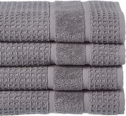 Apollo Towels Set of 4 Turkish Waffle Terry Hand Towels