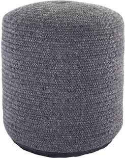 Jaipur Living Bridgehampton Solid Dark Gray Indoor & Outdoor Pouf