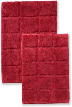 Superior 2pc Checkers Bath Rug Set