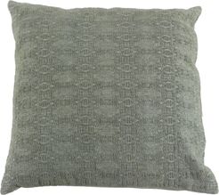 Square Green Throw Pillow with Ikat Pattern