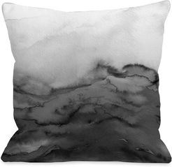 One Bella Casa Winter Waves Greyscale Pillow by Julia Di Sano