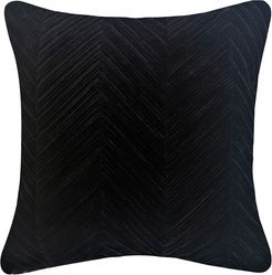 Edie@Home Chevron Velvet Decorative Pillow