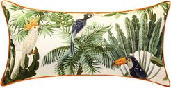 Edie@Home Reversible Wild Kingdom Tropical Lumbar Pillow