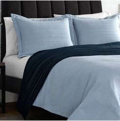 Kenneth Cole Reaction Solid Microfiber Blue Quilt/Sham Set