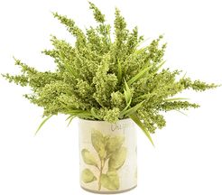 Creative Displays Green Heather in a Glass Vase