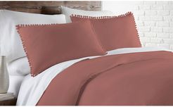 Southshore Fine Linens Ultra-Soft Pre-Washed Pom Pom Duvet Cover Set