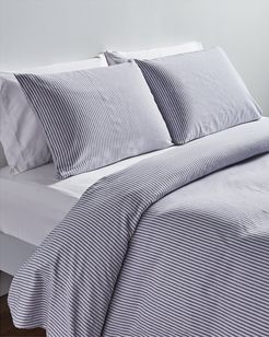 Matteo Black Tick Duvet Set