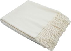 State Cashmere 100% Pure Cashmere Fringe Throw Blanket