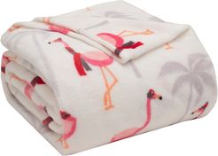 Elite Winter Nights Flamingo Plush Blanket