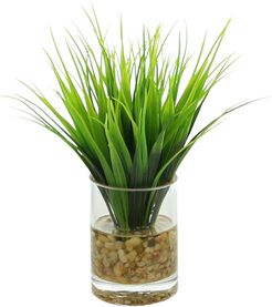 Creative Displays Grass in a Glass Vase with Rocks