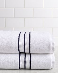 Superior Set of 2 Premium Long-Staple Combed Cotton Bath Towels