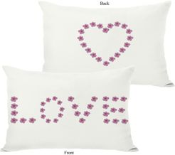 One Bella Casa "Love Mini Flowers" Reversible Pillow