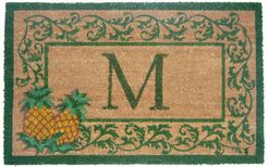 GeoCrafts Creel Pineapple Scroll Monogram Doormat
