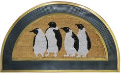 Imports Decor Penguins Half Round Doormat