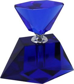 Sagebrook Home Blue Crystal Perfume Bottle 4in