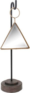 Sagebrook Home Hanging Metal Triangle Mirror On Stand