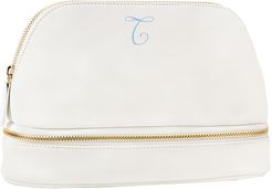 Cathy's Concepts Embroidered White Vegan Leather Travel Case