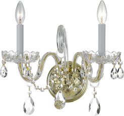 Crystorama 2-Light Traditional Crystal Sconce