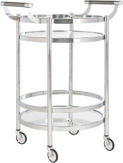 Safavieh Furniture Sienna 2-Tier Round Bar Cart