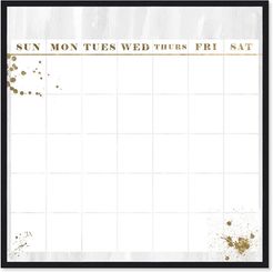 Dry Erase Board Calendar in Gold