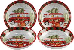 Certified International Home for Christmas Set of 4 Soup/Pasta Bowl