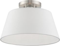 Livex Belclaire 1 Light Brushed Nickel Ceiling Mount