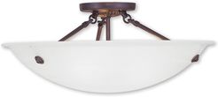 Livex Oasis 3-Light Bronze Ceiling Mount