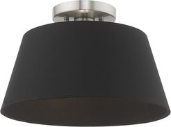 Livex Belclaire 1 Light Brushed Nickel Ceiling Mount