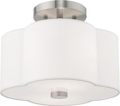 Livex Chelsea 2 Light Brushed Nickel Ceiling Mount