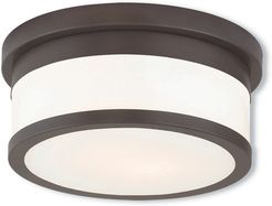 Livex Stafford 2-Light Bronze Ceiling Mount