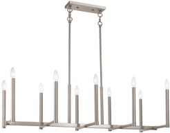 Livex Alpine 10-Light BN Linear Chandelier