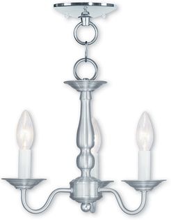 Livex Williamsburgh 3-Light BN Chain Hang/Ceiling Mount