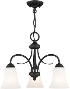 Livex Ridgedale 3-Light Black Chain Hang/Ceiling Mount