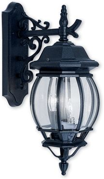 Livex Frontenac 3-Light Black Outdoor Wall Lantern