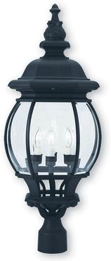 Livex Frontenac 4-Light Black Outdoor Post Lantern