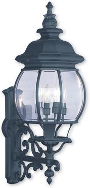Livex Frontenac 4-Light Black Outdoor Wall Lantern