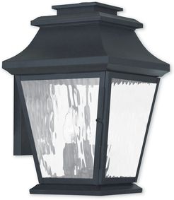 Livex Hathaway 3-Light Black Outdoor Wall Lantern