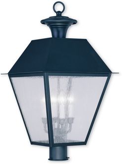Livex Mansfield 4-Light Black Outdoor Post Lantern