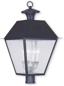 Livex Mansfield 4-Light Bronze Outdoor Post Lantern