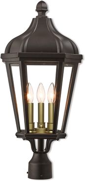 Livex Morgan 3 Light BZ Outdoor Post Top Lantern