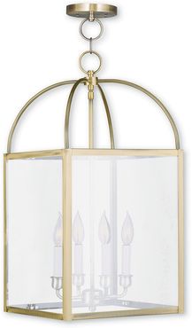 Livex Milford 4-Light Antique Brass Chain Lantern