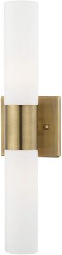 Livex Aero 2 Lt Antique Brass ADA Bath Vanity