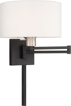 Livex 1 Lt Black Swing Arm Wall Lamp