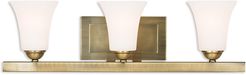 Livex Ridgedale 3-Light Antique Brass Bath Vanity