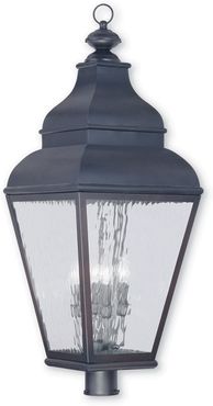 Livex Exeter 4-Light Charcoal Outdoor Post Lantern